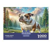 Bull Terrier du Staffordshire Puzzle Amusant Jeu De Société Adulte Activités Familiales Stimulantes 1000 Stukjes Cute Animaux Casse-tête Qualité Premium pour Adultes 70x50cm/1000pcs