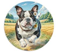 Bull Terrier du Staffordshire Puzzle Rond 1000 Pièces Enfants Inspirational Voyage Célèbres Unique Décompression Impossible' Pression Réduite Familial 1000pcs (67.5x67.5cm)