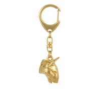 Bull Terrier I - Porte-clés doré avec chien, décoration de sac à main, accessoir