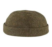 Bullani Bonnet de docker d'été 100 % lin confortable, Olive, 62 cm