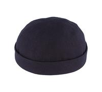 Bullani Sommer Docker-Cap Bonnet de marin en 100% lin Confortable et doux pour la peau, bleu, 56