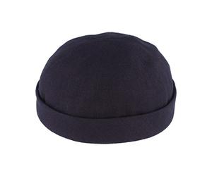 Bullani Sommer Docker-Cap Bonnet de marin en 100% lin Confortable et doux pour la peau, bleu, 56