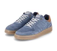 BULLBOXER Baskets basses pour homme en cuir suédé bleu, denim, 42