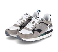 BULLBOXER Baskets basses pour homme - Gris et blanc - Cuir synthétique, gris clair, 42 EU