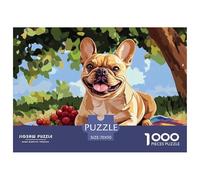 BullChien français 1000 Pieces Jigsaw Puzzles for Adults Family Challenge Toys Stress Relieving Entertainment Cultivate The Spirit of Teamwork for Men, Women, Elders, Seniors 70x50cm/1000pcs