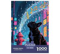 BullChien français Puzzles De 1000 Pieces pour Toute La Famille Pets Mignons Classiques pour Jeux Et Activités Familiales Stimulantes, Jeu Familial 38x26cm/1000pcs