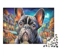 Bulldog 1000 Pc Puzzle Amants De Famille Puzzle De Soulagement du Stress Idée Cadeau pour Senior Jigsaw Enthusiastes 38x26cm/1000pcs