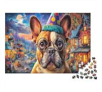 Bulldog 1000 Pièce S Puzzle Classique pour Adultes Enfants Impossible Difficile Défiant Décompression Décoration Murale 38x26cm/1000pcs