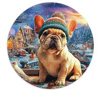 Bulldog 1000 Pièces Puzzle pour Adultes Et Enfan Puzzle Rond Décoration Moderne Jeu Cadeau Unique 1000pcs (67.5x67.5cm)