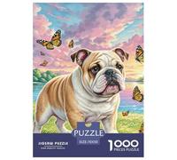 Bulldog Anglais 1000 Pièce Puzzle Jeu Éduchatif Classique Chien de Compagnie Jigsaws Belle Décoration Puzzle pour Adultes Et Enfants 70x50cm/1000pcs