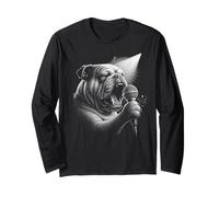 Bulldog anglais chantant chanteur amateur de chiens Manche Longue