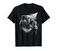 Bulldog anglais chantant chanteur amateur de chiens T-Shirt