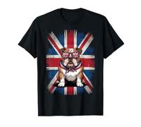 Bulldog Anglais Drapeau Britannique Union Jack Femme Homme Drapeau Britannique T-Shirt