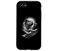 Bulldog anglais jouant au clavier Joueur de piano amateur de chiens Coque pour iPhone SE (2020) / 7 / 8