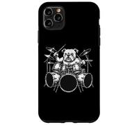 Bulldog anglais jouant de la batterie pour amateur de chiens Coque pour iPhone 11 Pro Max