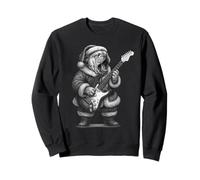 Bulldog Anglais Jouant de la Guitare pour Les Amoureux des Chiens de Noël Sweatshirt