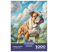 Bulldog Anglais Puzzle 1000 Pièces Cadeau Unique Jeu Éducatif Challenge Toy À De Qualité Supérieure Peinture Art pour Adultes Et Enfants À Partir De 12 Ans 70x50cm/1000pcs