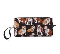 Bulldog Anglais, Trousse de Maquillage Trousse à cosmétiques Trousse de Toilette de Voyage Portable Pochette de Maquillage