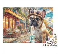 Bulldog Basketball 1000 Pièces Jigsaw Puzzles for Adults Town Bulldog Fun, Challenging & Brainteasing Adults Jigsaw Puzzle - Uncover The Puzzle Recycled Carton Educational Games Puzzle38x26cm