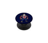 Bulldog Britannique Union Jack Crown King PopSockets PopGrip Adhésif