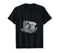 Bulldog Chubby sur Fond Blanc T-Shirt