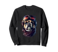 Bulldog Cool Pilot Goggles English Bulldog Dog Lover Sweatshirt