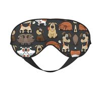 Bulldog Corgi Masque de sommeil doux pour les yeux pour la maison et le camping, bloque la lumière, confortable pour la plupart des utilisateurs