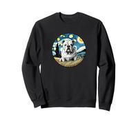 Bulldog Dad Mom - Van Gogh Starry Night Style Sweatshirt