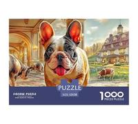 Bulldog dans Une résidence de Luxe 1000 Pièces Puzzle Adultes Et Enfants Décoration D Intérieur Jeu De Créatif Classiques pour Créatif 52x38cm/1000pcs