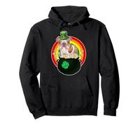 Bulldog Dog Lucky Charm Shamrock Funny St Patricks Day Sweat à Capuche