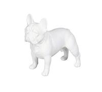 Bulldog en résine blanche 20 cm