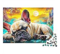 Bulldog endormi 1000 Pieces Extra-Thick Cardboard Family Sceaux Paire Art Puzzle Educational Game Holiday Activity Gift for Puzzle Collectors 52x38cm/1000pcs