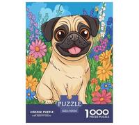 Bulldog français 1000 Pieces Puzzle Animaux Mignons Puzzles Série Pleine De Couleurs pour La Décoration De La Maison Œuvre Artistique À Assembler Jeu Difficile pour Les 70x50cm/1000pcs