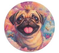 Bulldog français 1000 Pièces Puzzle Rond Adultes Et Enfants Décompression Impossible Pression Réduite Familial Cadeau DécoRation' Bricolage Classiques 1000pcs (67.5x67.5cm)
