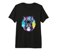 Bulldog français avec des Couleurs d'eau T-Shirt Haut de Gamme