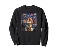 Bulldog français Blanc Amérique 250 Juillet 4th Drapeau USA Frenchie Sweatshirt