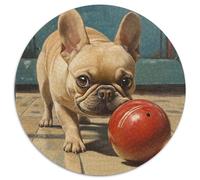 Bulldog français Casse-tête De 1000 Pièces Ronds pour Enfants Moderne Jeu Original Difficile Impossible Décompression 1000pcs (67.5x67.5cm)