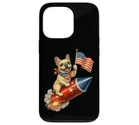 Bulldog français Frenchie 4 Juillet Drapeau américain Coque pour iPhone 13 Pro