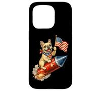 Bulldog français Frenchie 4 Juillet Drapeau américain Coque pour iPhone 15 Pro