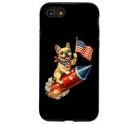 Bulldog français Frenchie 4 Juillet Drapeau américain Coque pour iPhone SE (2020) / 7/8