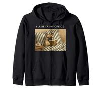 Bulldog français Frenchie I'll Be in My Office Bookworm Read Sweat à Capuche