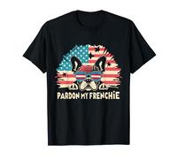 Bulldog français Pardon My Frenchie USA Drapeau rétro chien T-Shirt