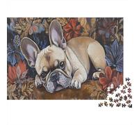 Bulldog français Puzzle 1000 Pièces Adulte Enfants Dès 14 Ans Classique Qualité Supérieure Cadeau pour Femmes Jeu Éduchatif Famille 52x38cm/1000pcs