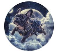 Bulldog français Puzzle Rond De 1000 Pièces pour Women Inspirational Voyage Célèbres Unique Décompression Impossible' Pression Réduite Familial 1000pcs (67.5x67.5cm)