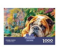 Bulldog français Scene Puzzle Adulte 1000 Pièces De Qualité Supérieure - l'art du Puzzle Difficile en Défi : Cadeau Élite Adulte/14+ 52x38cm/1000pcs
