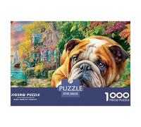Bulldog français Scene Puzzle Adulte 1000 Pièces De Qualité Supérieure : Le Challenge Éducatif Réussit - en Cadeau pour Adultes comme pour Jeunes (14+) 38x26cm/1000pcs