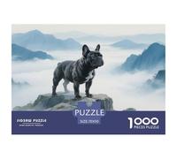 Bulldog françaisge 1000 Pièces Puzzles pour Adultes,Scène de Paysage en Encre de Chine Un Jeu De Dexérité Très Difficile Puzzle Jeu Éducatif Aux Défis 70x50cm/1000pcs