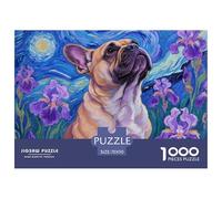 Bulldog françaisJigsaw Puzzles for Adults 1000 Pieces Age 12+ for Adults Educational Game Challenge Toy Beautiful Decoration for Women Gifts for Man70x50cm/1000pcs