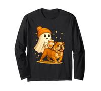 Bulldog Halloween Ghost Walking Bulldog Dog Manche Longue