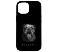Bulldog Langue Out Graphic Vintage Noir & Blanc Race de chien Coque pour iPhone 15